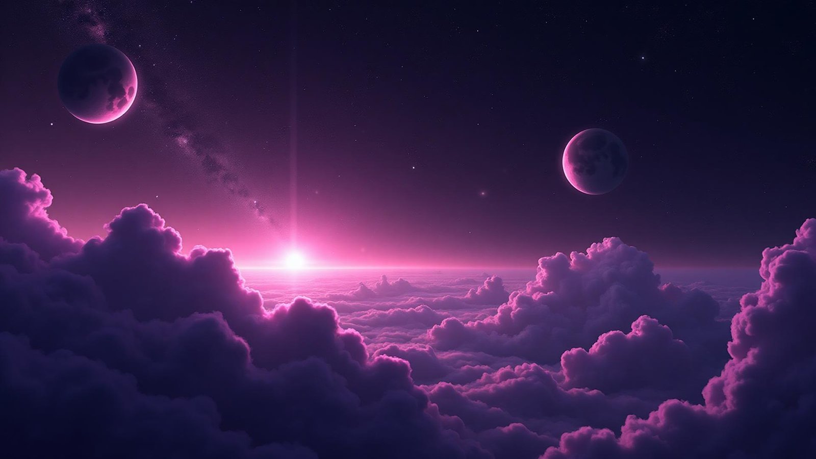 Espacio abstracto con nebulosas